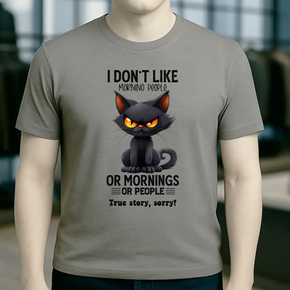 Morning people • Katze • Unisex Premium T-Shirt XS-5XL aus Bio-Baumwolle für Damen & Herren • Exklusivdesign • personalisiert