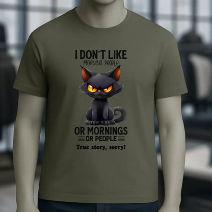 Morning people • Katze • Unisex Premium T-Shirt XS-5XL aus Bio-Baumwolle für Damen & Herren • Exklusivdesign • personalisiert