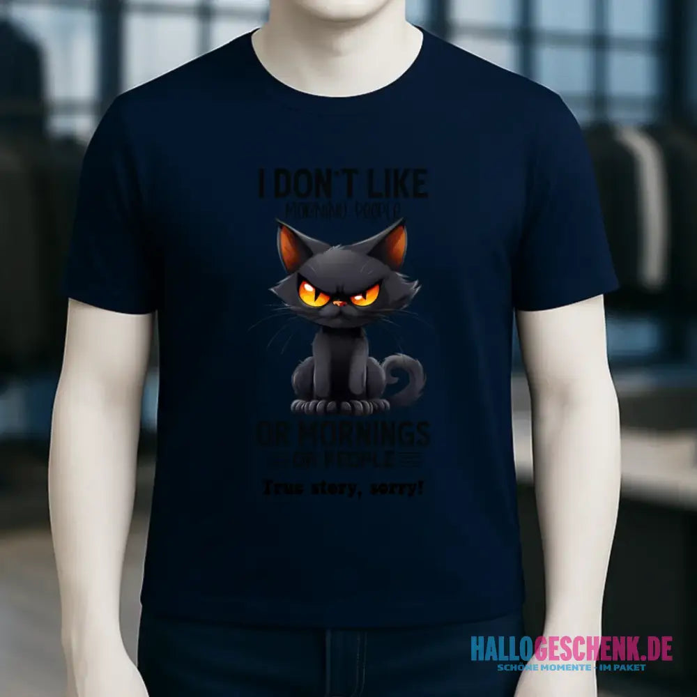 Morning people • Katze • Unisex Premium T-Shirt XS-5XL aus Bio-Baumwolle für Damen & Herren • Exklusivdesign • personalisiert