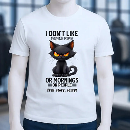 Morning people • Katze • Unisex Premium T-Shirt XS-5XL aus Bio-Baumwolle für Damen & Herren • Exklusivdesign • personalisiert