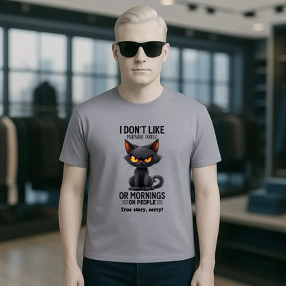 Morning people • Katze • Unisex Premium T-Shirt XS-5XL aus Bio-Baumwolle für Damen & Herren • Exklusivdesign • personalisiert