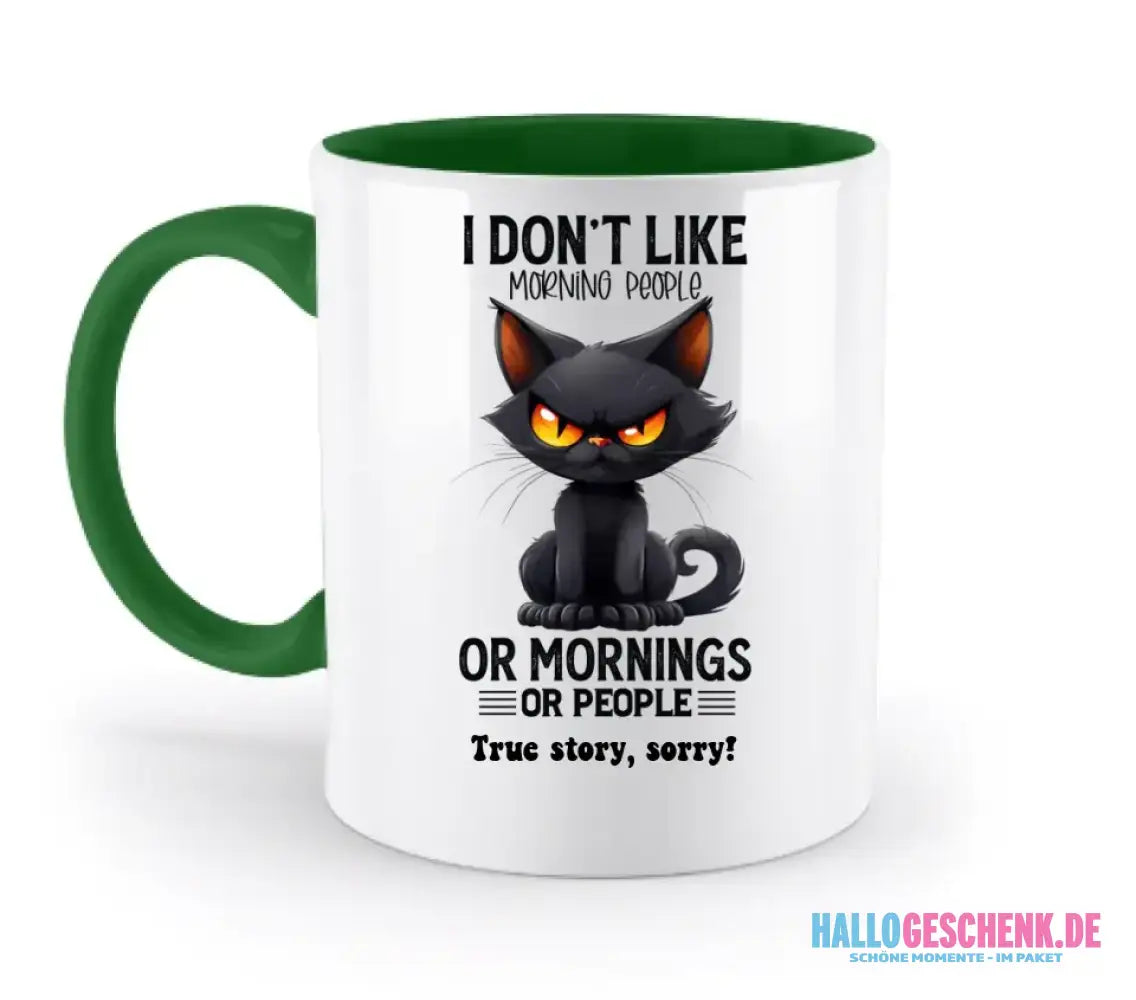 Morning people • Katze • zweifarbige Tasse • Exklusivdesign • personalisiert