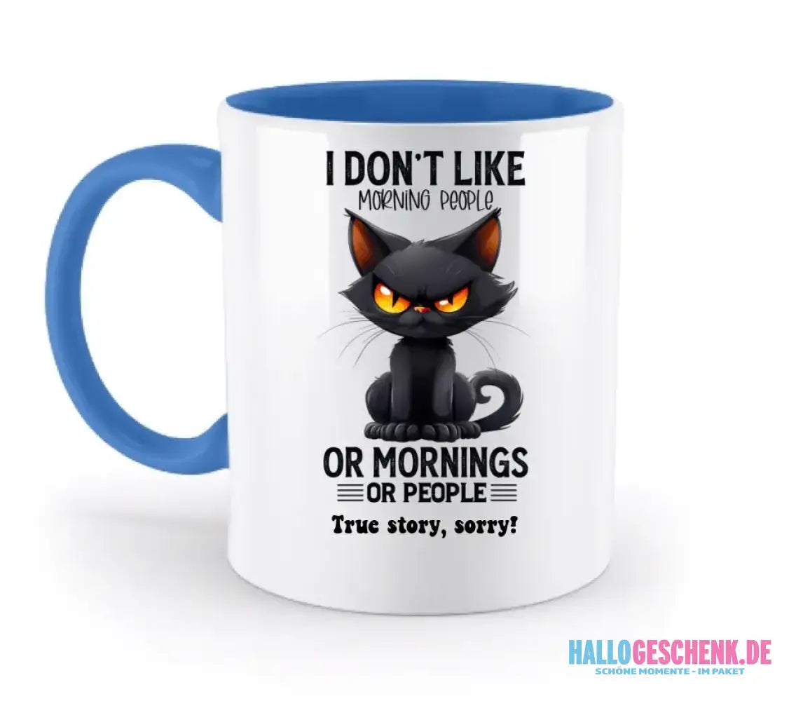 Morning people • Katze • zweifarbige Tasse • Exklusivdesign • personalisiert