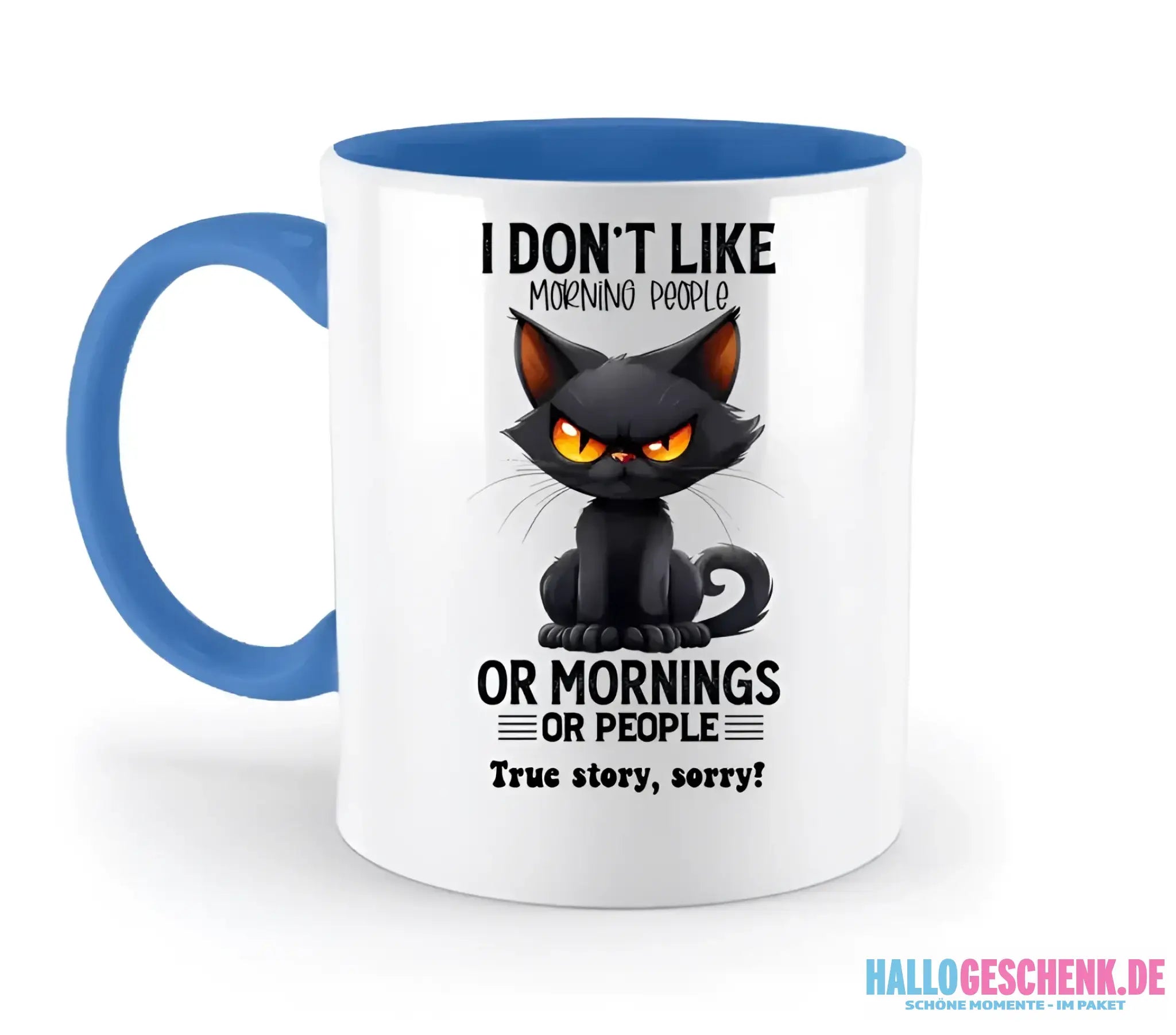 Morning people • Katze • zweifarbige Tasse • Exklusivdesign • personalisiert