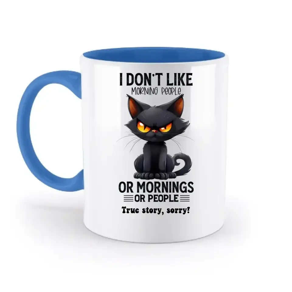 Morning people • Katze • zweifarbige Tasse • Exklusivdesign • personalisiert