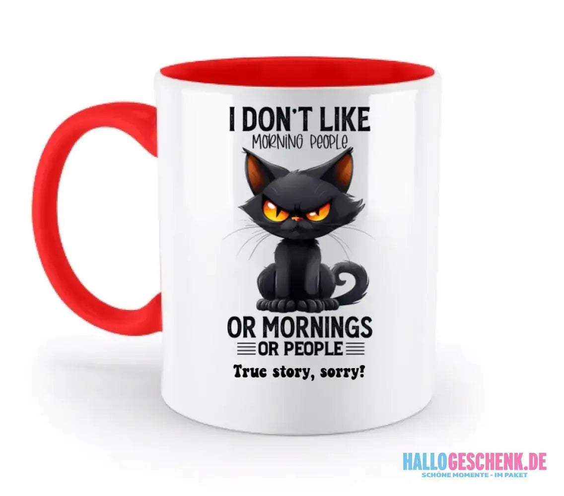 Morning people • Katze • zweifarbige Tasse • Exklusivdesign • personalisiert