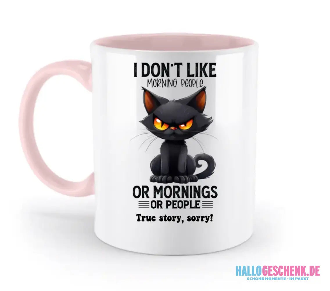 Morning people • Katze • zweifarbige Tasse • Exklusivdesign • personalisiert