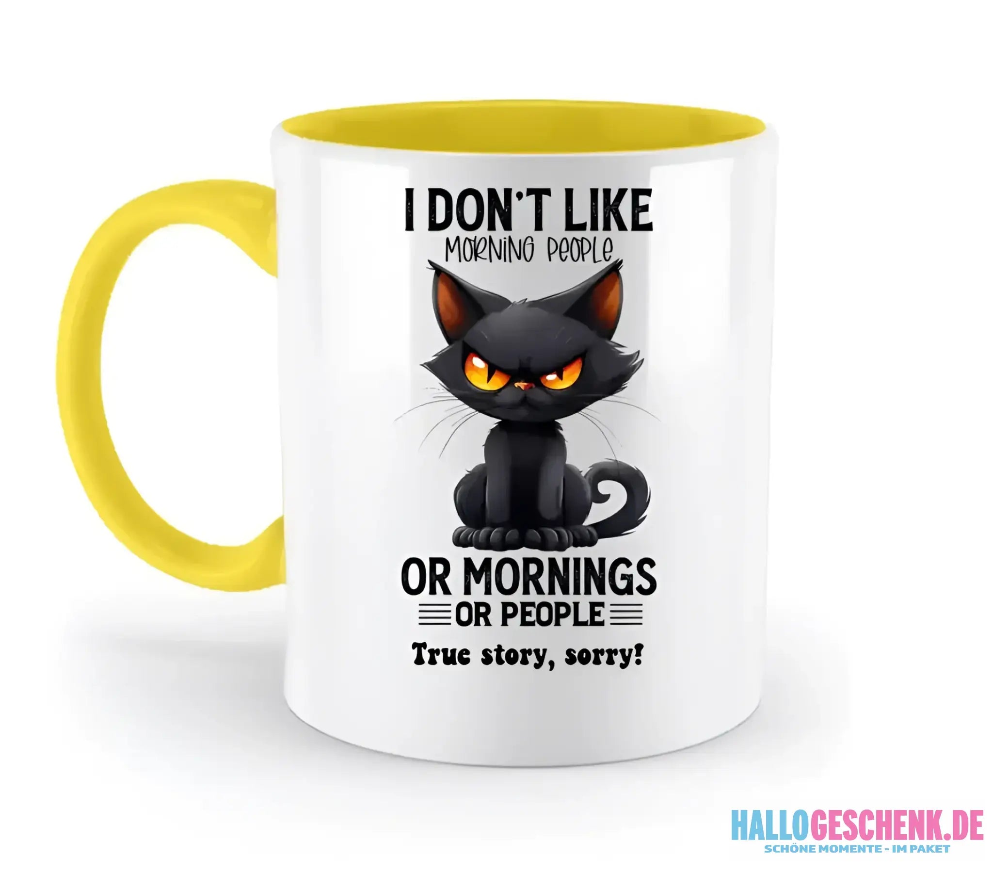 Morning people • Katze • zweifarbige Tasse • Exklusivdesign • personalisiert