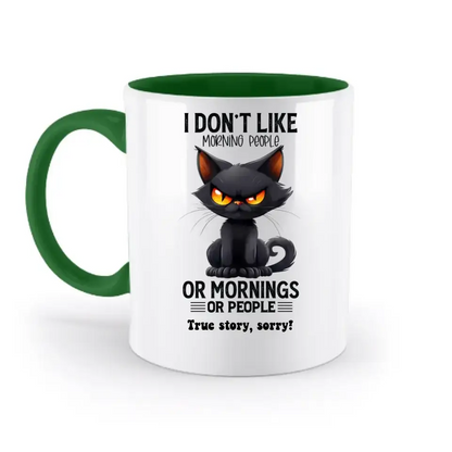 Morning people • Katze • zweifarbige Tasse • Exklusivdesign • personalisiert