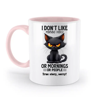Morning people • Katze • zweifarbige Tasse • Exklusivdesign • personalisiert