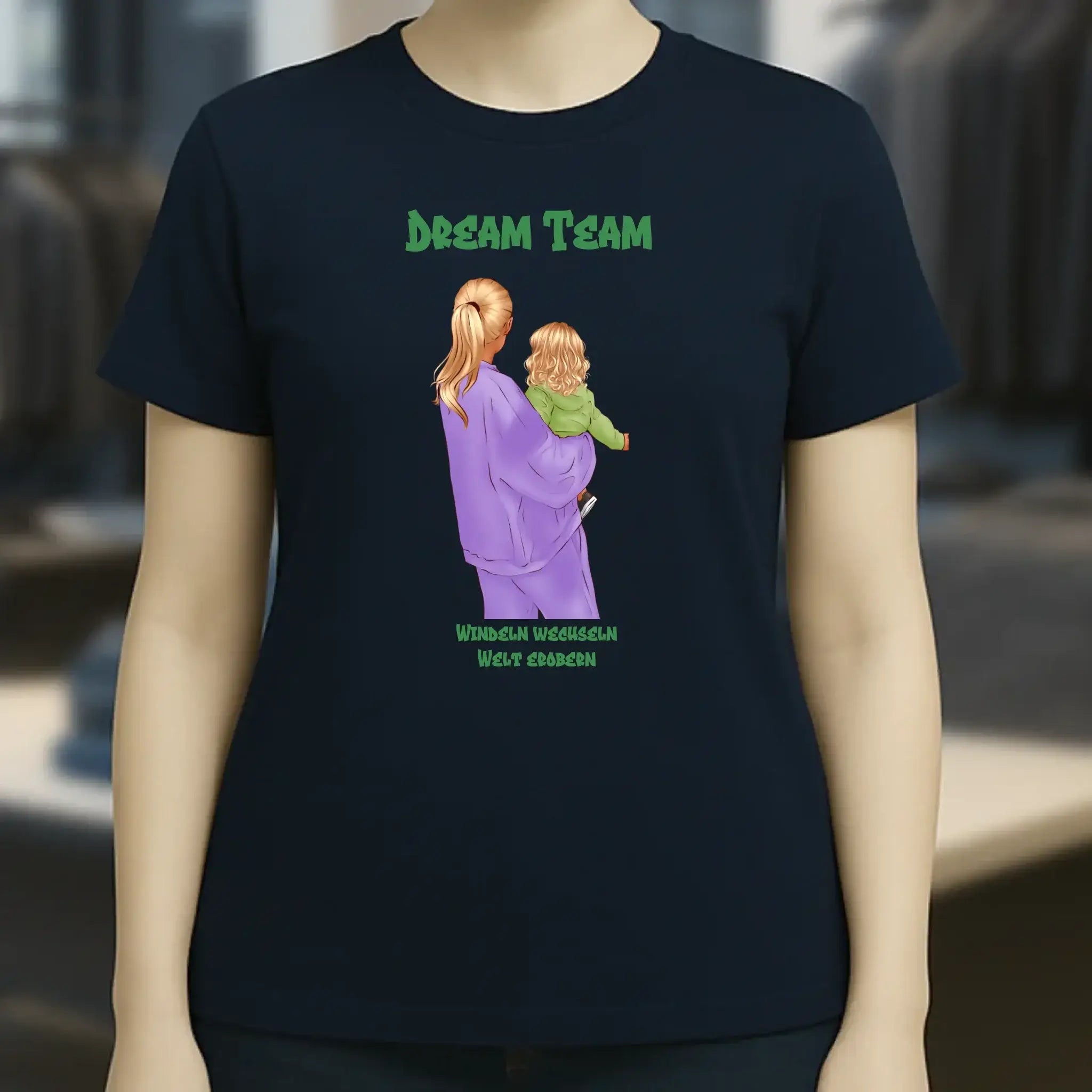 Mutter & Baby Designer personalisierbar - Ladies Premium T-Shirt XS-2XL aus Bio-Baumwolle für Damen