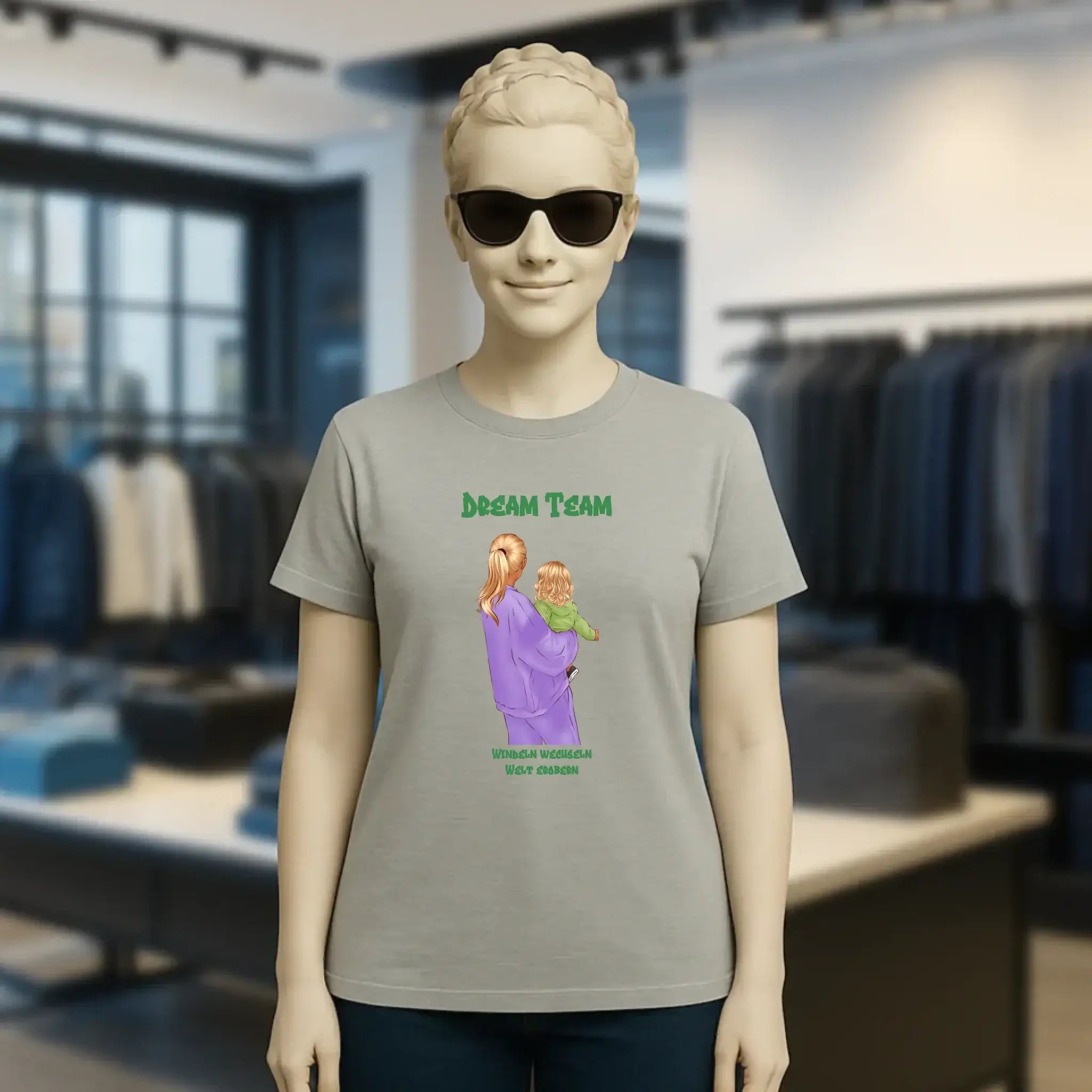 Mutter & Baby Designer personalisierbar - Ladies Premium T-Shirt XS-2XL aus Bio-Baumwolle für Damen