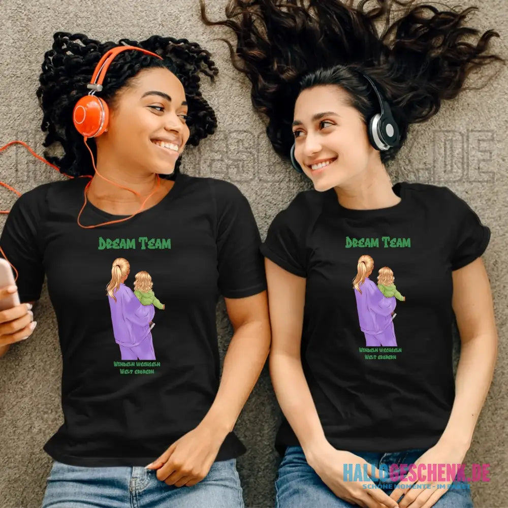 Mutter & Baby Designer personalisierbar - Ladies Premium T-Shirt XS-2XL aus Bio-Baumwolle für Damen