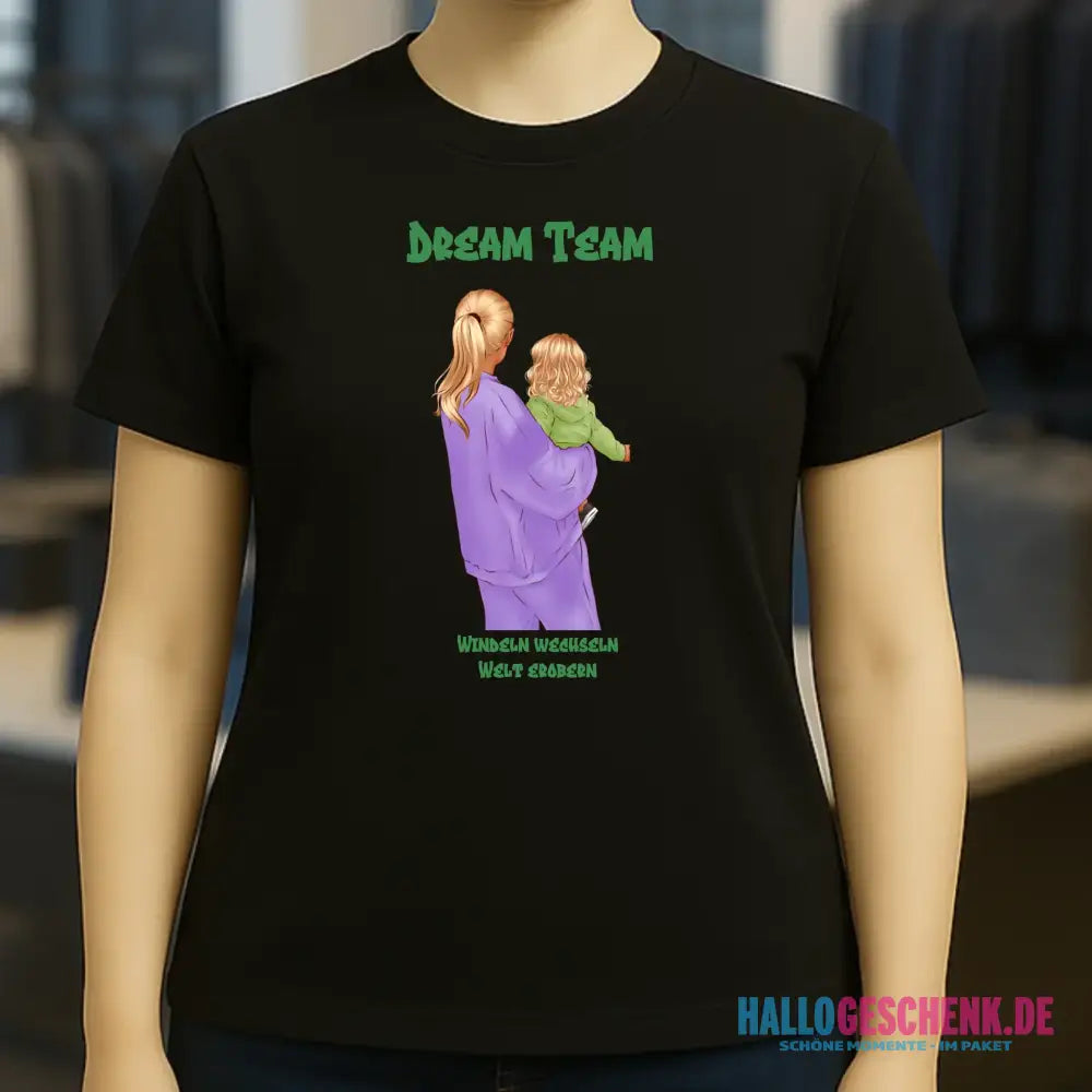Mutter & Baby Designer personalisierbar - Ladies Premium T-Shirt XS-2XL aus Bio-Baumwolle für Damen