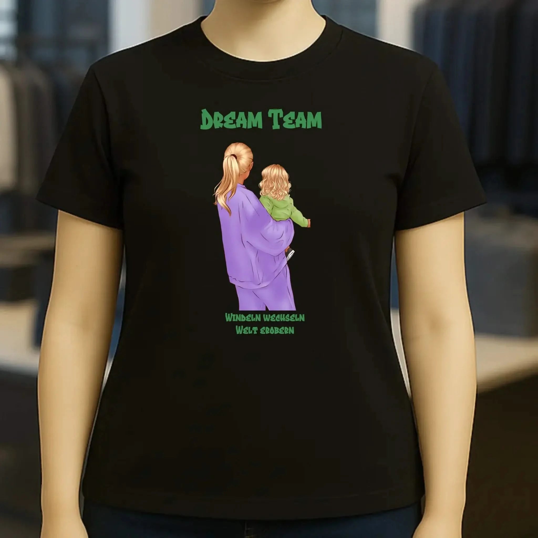 Mutter & Baby Designer personalisierbar - Ladies Premium T-Shirt XS-2XL aus Bio-Baumwolle für Damen