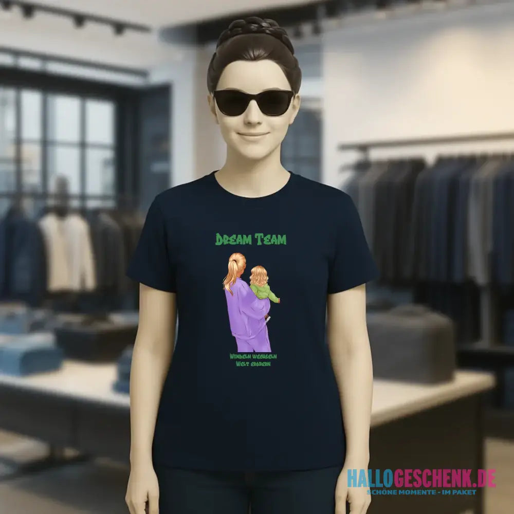 Mutter & Baby Designer personalisierbar - Ladies Premium T-Shirt XS-2XL aus Bio-Baumwolle für Damen
