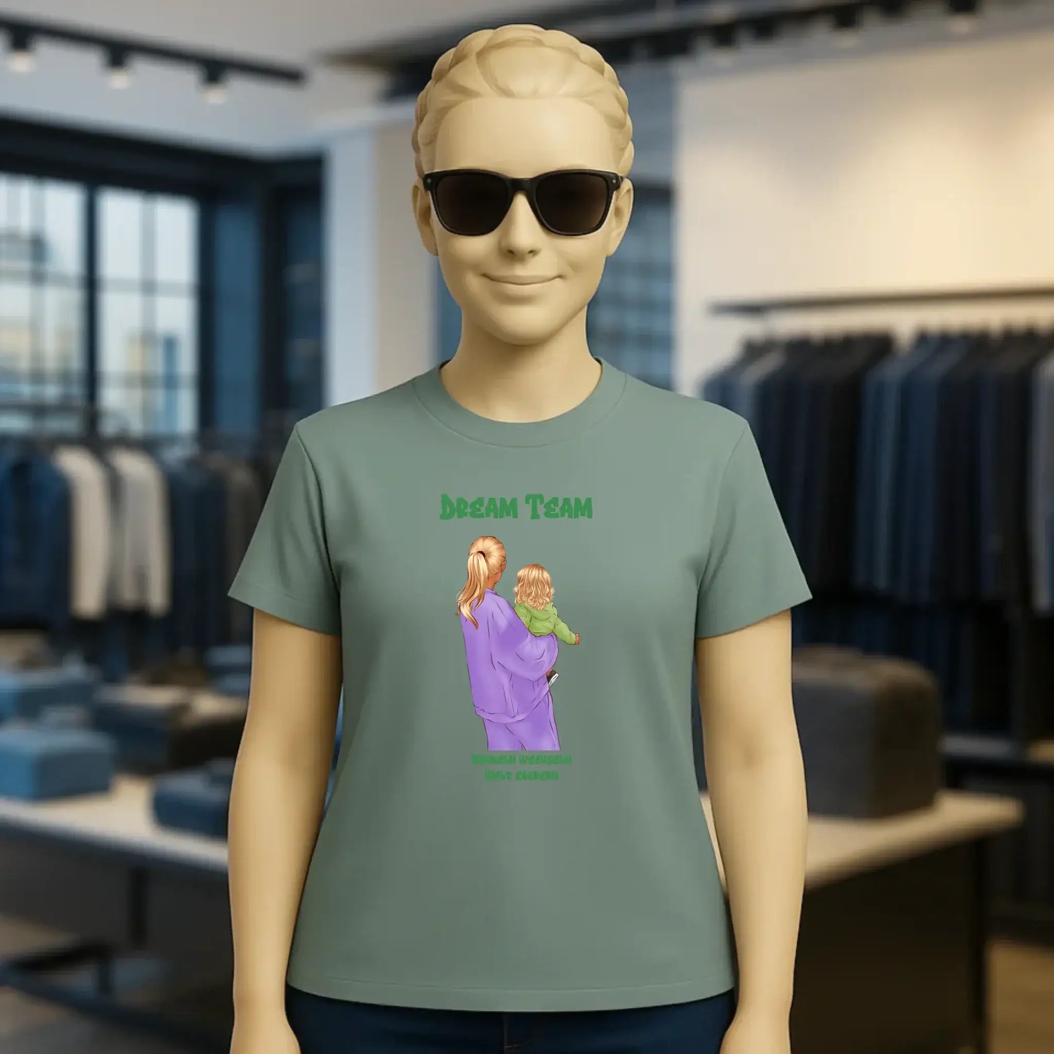 Mutter & Baby Designer personalisierbar - Ladies Premium T-Shirt XS-2XL aus Bio-Baumwolle für Damen