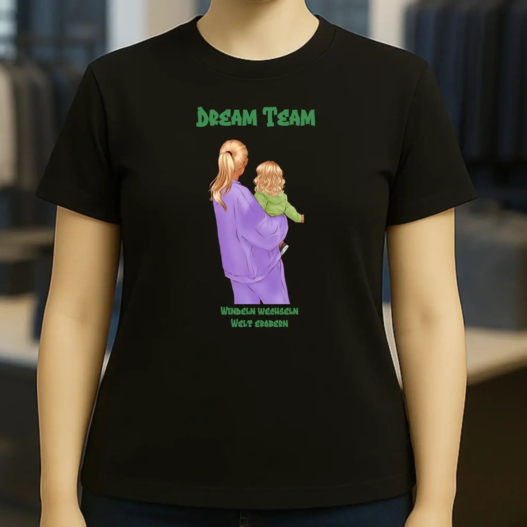Mutter & Baby Designer personalisierbar - Ladies Premium T-Shirt XS-2XL aus Bio-Baumwolle für Damen