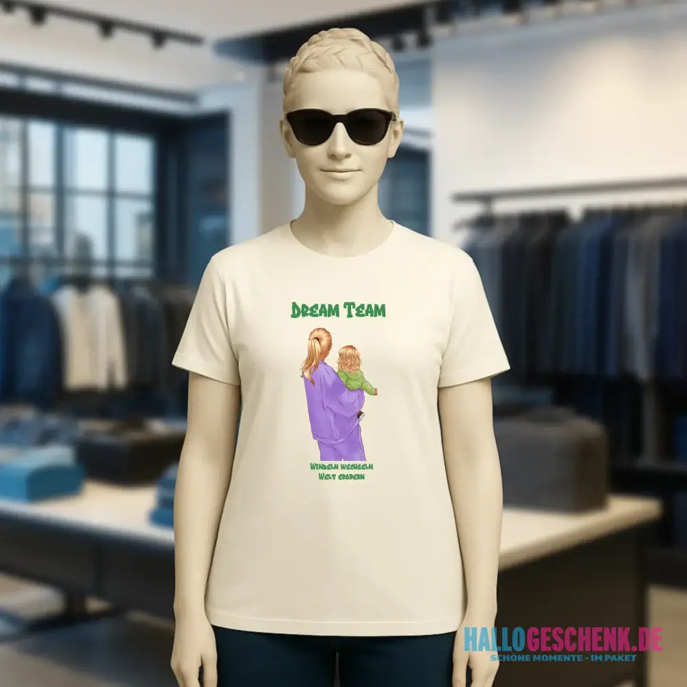 Mutter & Baby Designer personalisierbar - Ladies Premium T-Shirt XS-2XL aus Bio-Baumwolle für Damen