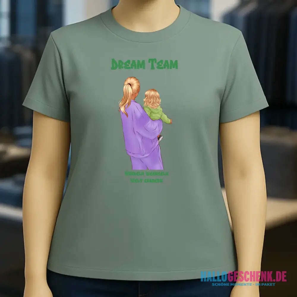 Mutter & Baby Designer personalisierbar - Ladies Premium T-Shirt XS-2XL aus Bio-Baumwolle für Damen