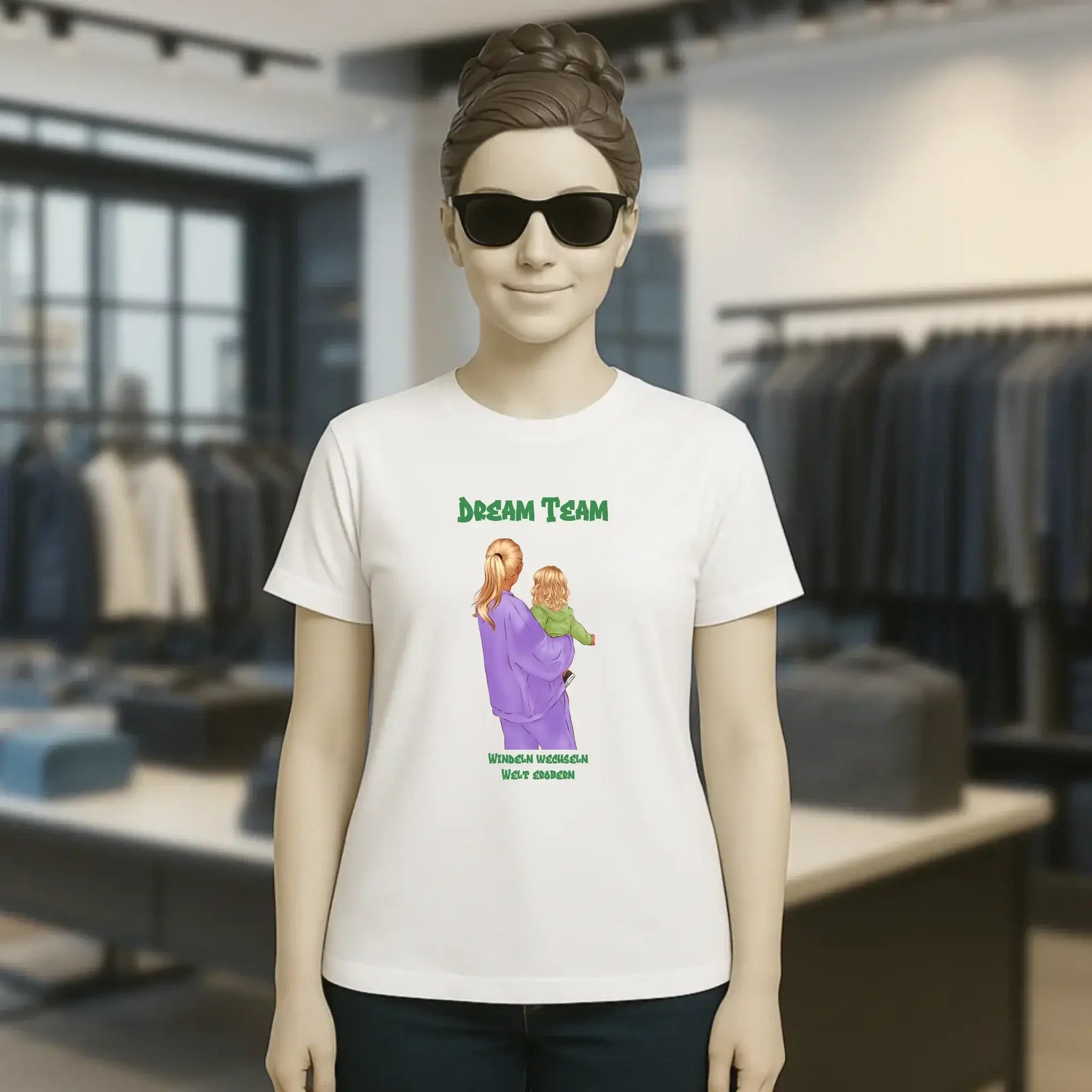 Mutter & Baby Designer personalisierbar - Ladies Premium T-Shirt XS-2XL aus Bio-Baumwolle für Damen