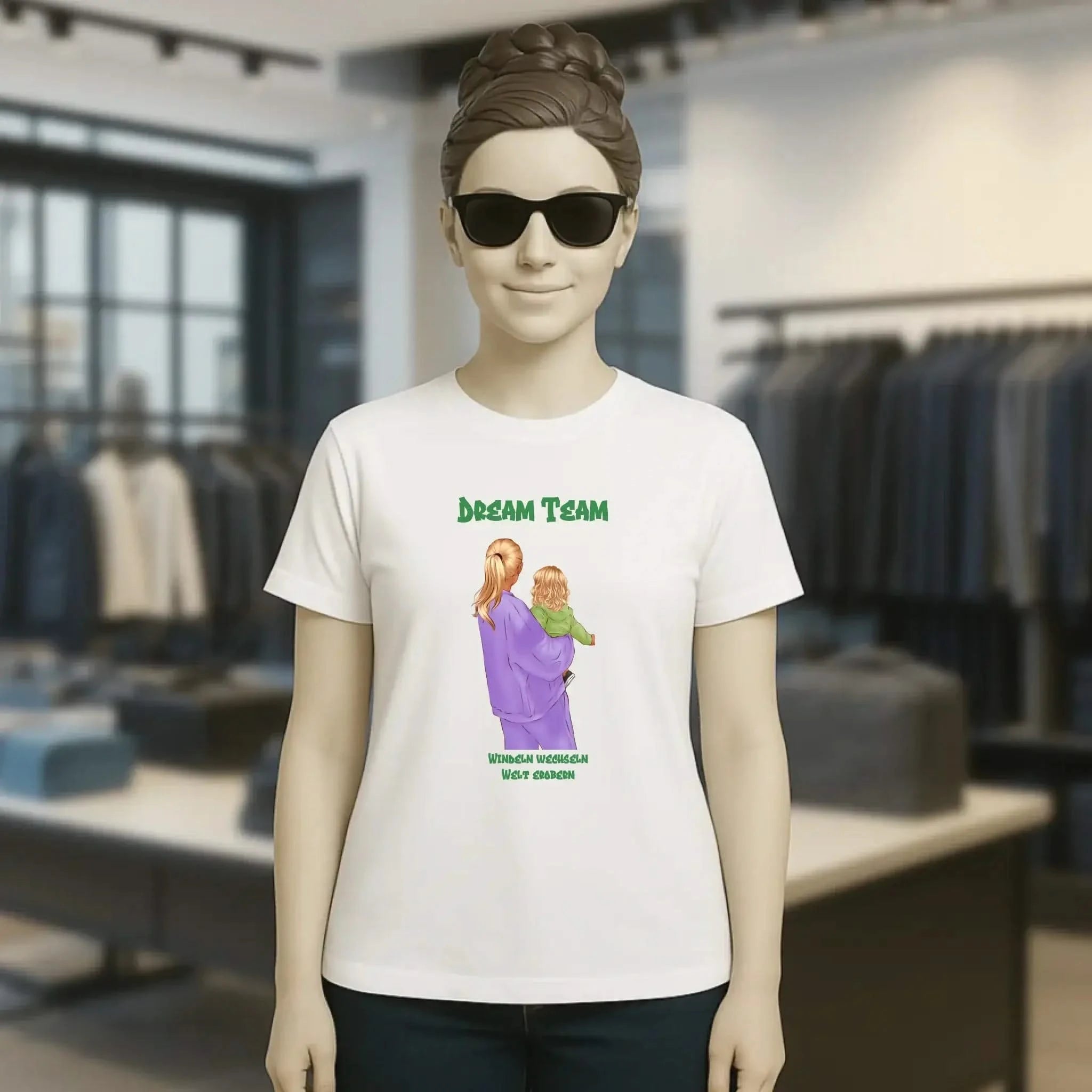 Mutter & Baby Designer personalisierbar - Ladies Premium T-Shirt XS-2XL aus Bio-Baumwolle für Damen