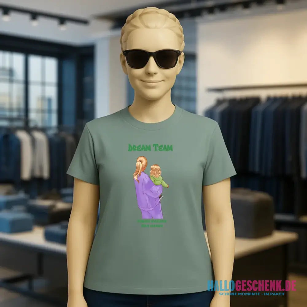 Mutter & Baby Designer personalisierbar - Ladies Premium T-Shirt XS-2XL aus Bio-Baumwolle für Damen