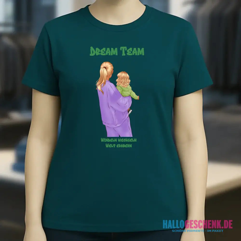 Mutter & Baby Designer personalisierbar - Ladies Premium T-Shirt XS-2XL aus Bio-Baumwolle für Damen