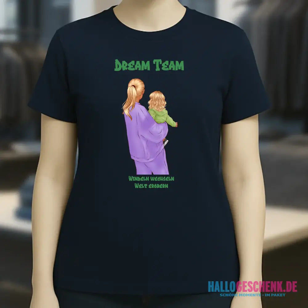 Mutter & Baby Designer personalisierbar - Ladies Premium T-Shirt XS-2XL aus Bio-Baumwolle für Damen