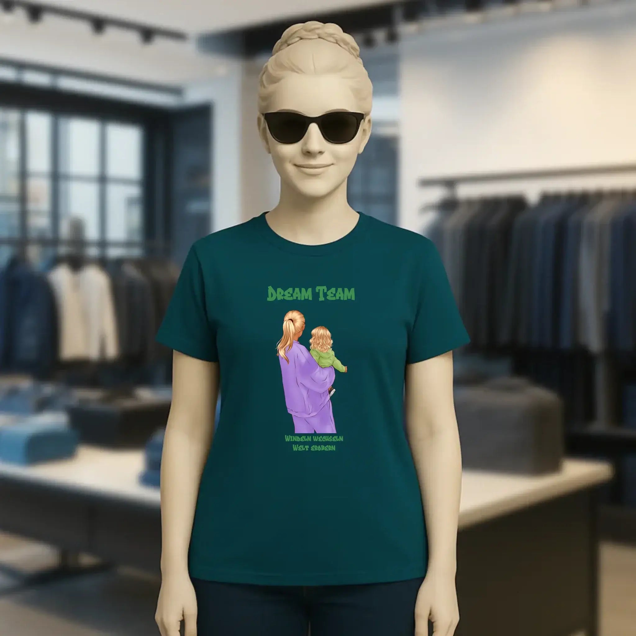 Mutter & Baby Designer personalisierbar - Ladies Premium T-Shirt XS-2XL aus Bio-Baumwolle für Damen