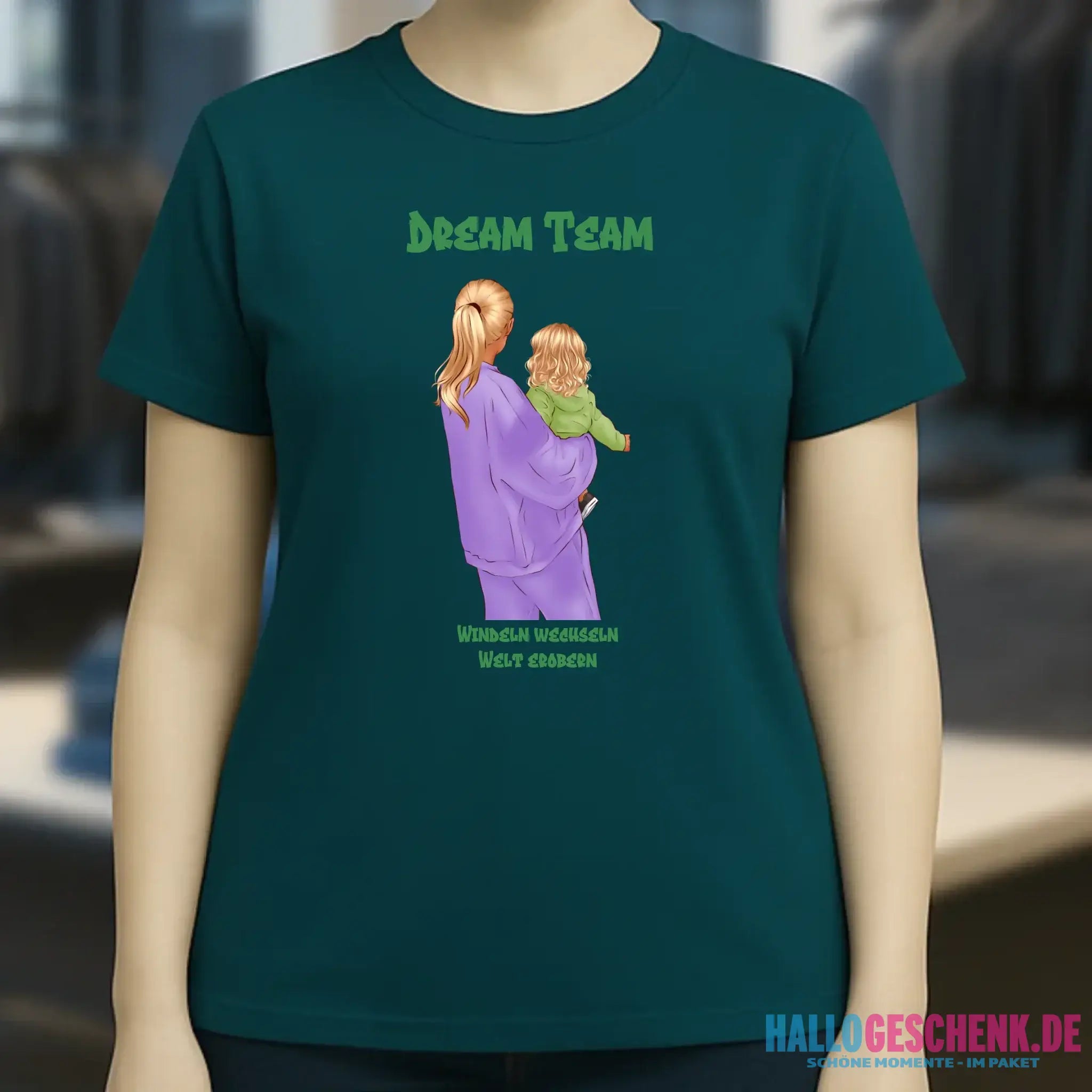 Mutter & Baby Designer personalisierbar - Ladies Premium T-Shirt XS-2XL aus Bio-Baumwolle für Damen