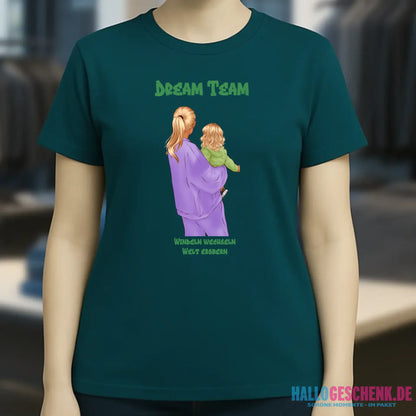 Mutter & Baby Designer personalisierbar - Ladies Premium T-Shirt XS-2XL aus Bio-Baumwolle für Damen