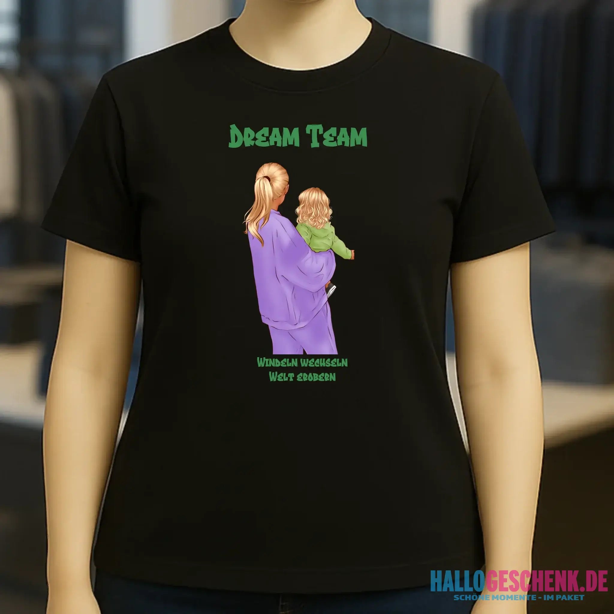 Mutter & Baby Designer personalisierbar - Ladies Premium T-Shirt XS-2XL aus Bio-Baumwolle für Damen