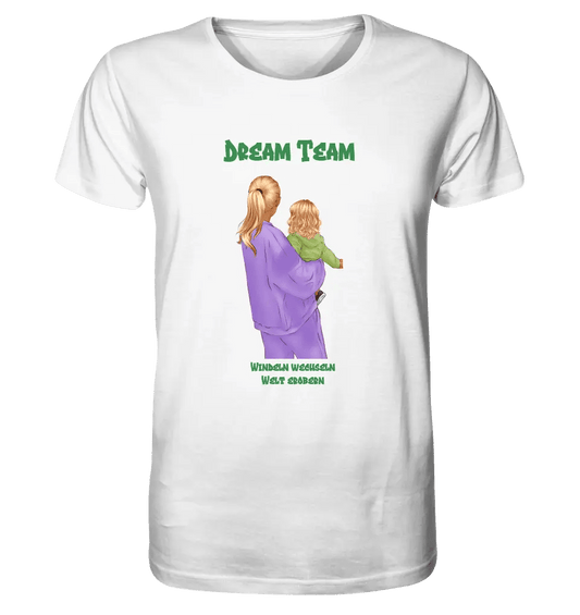 Mutter mit Baby Designer (personalisierbar) - Unisex Premium T - Shirt XS - 5XL aus Bio - Baumwolle für Damen & Herren - HalloGeschenk.de #geschenkideen# #personalisiert# #geschenk#