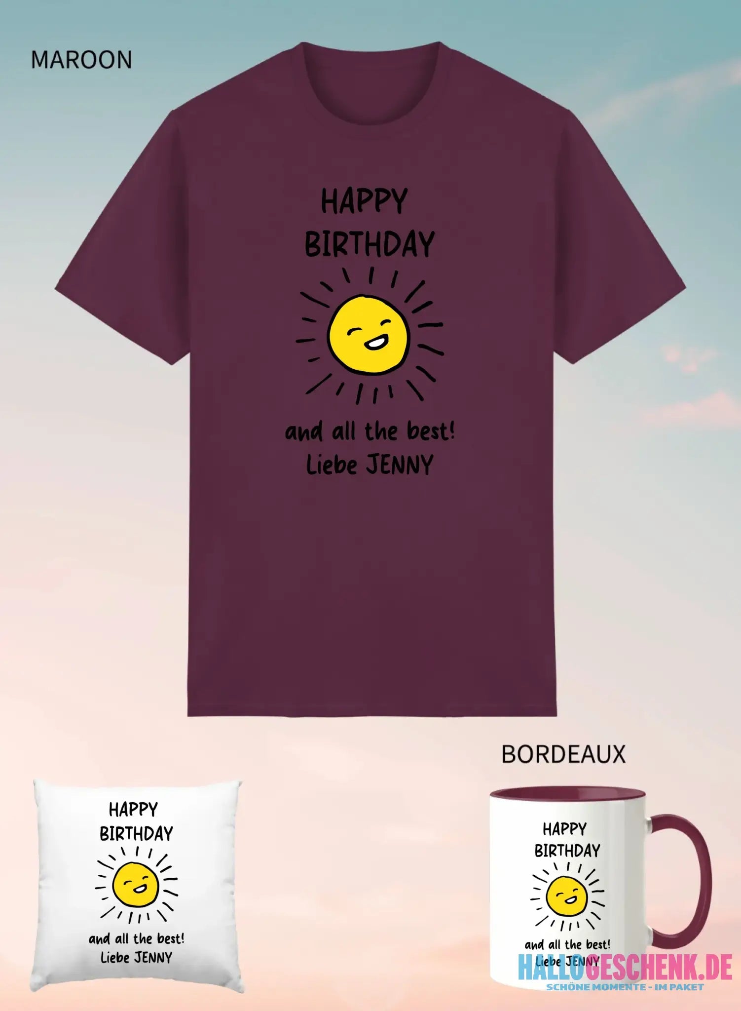 3er Geschenkset Maroon