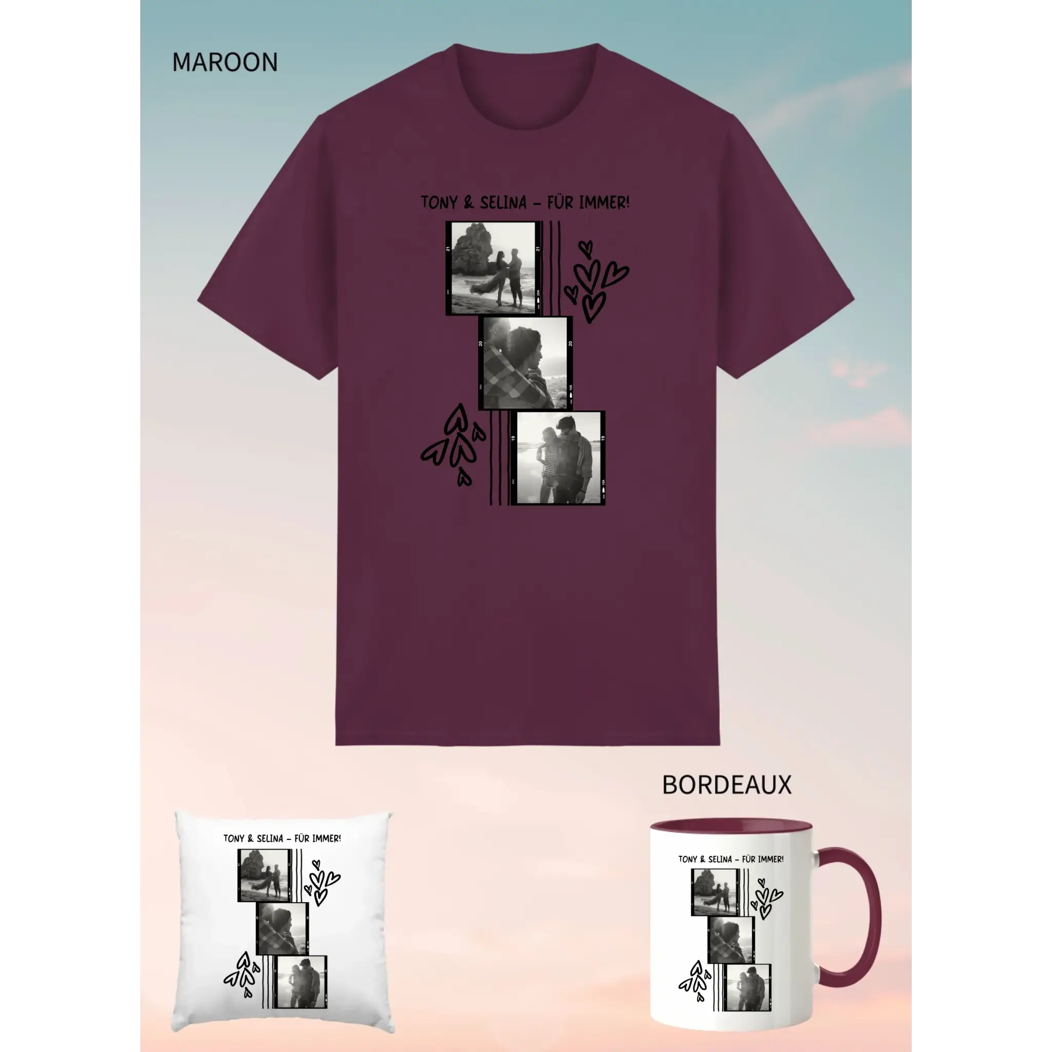 3er Geschenkset Maroon