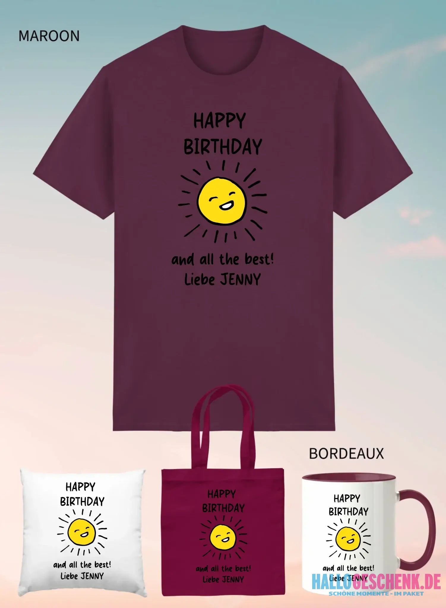 4er Geschenkset Maroon