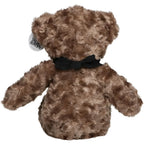 Plüschtier oktoberfest bär bodo ein brauner kuschelteddy mit lockigem fell und schwarzer schleife