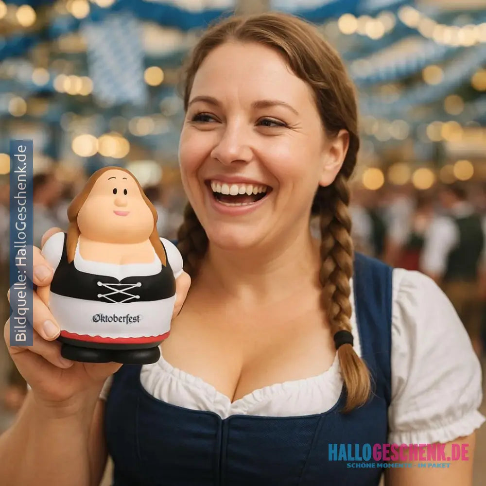 Oktoberfest™ Berta® „Bayerin’ • Anti-Stress-Figur • Quetschfigur - Quetschfigur