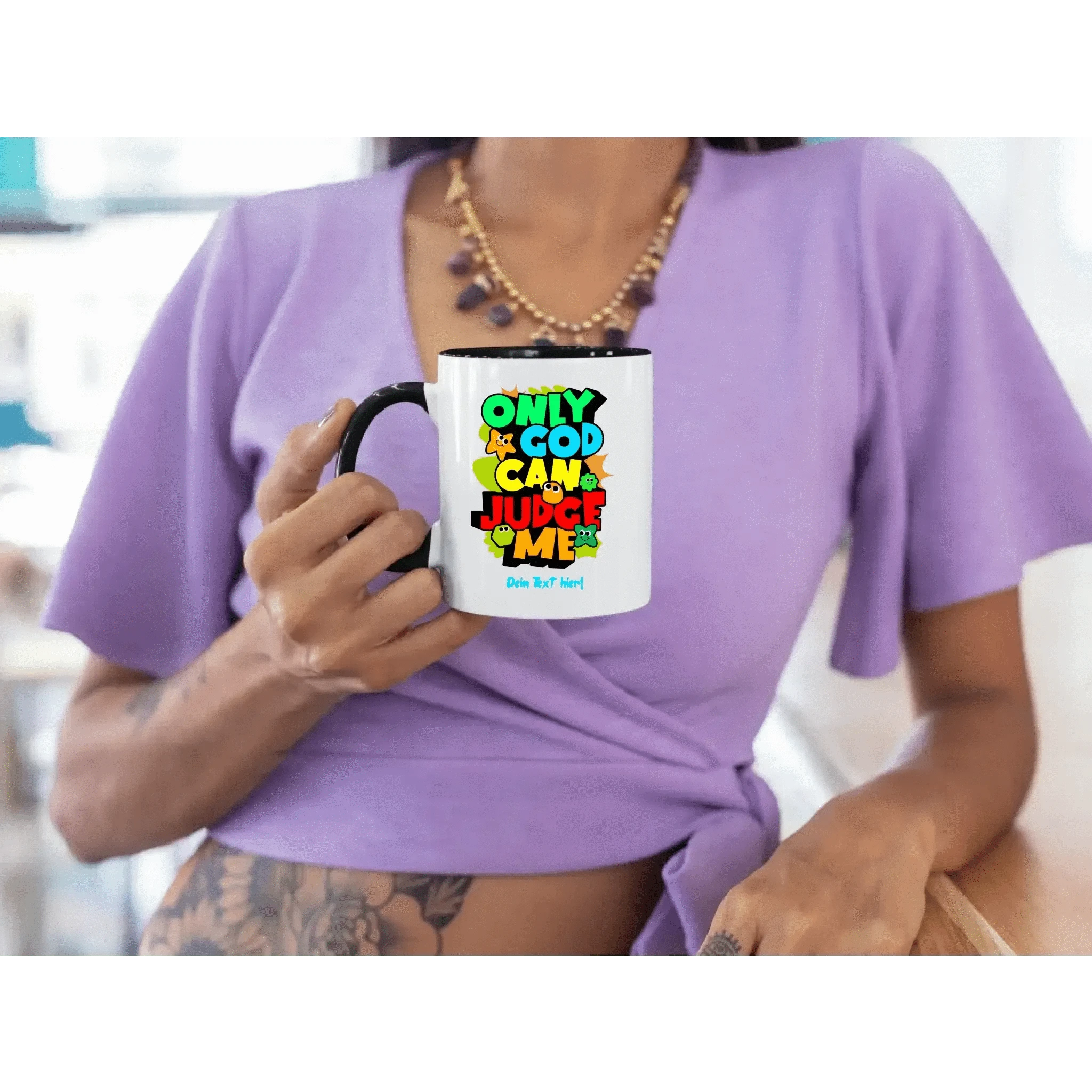 Only God • zweifarbige Tasse • spülmaschinengeeignet • Exklusivdesign • personalisiert