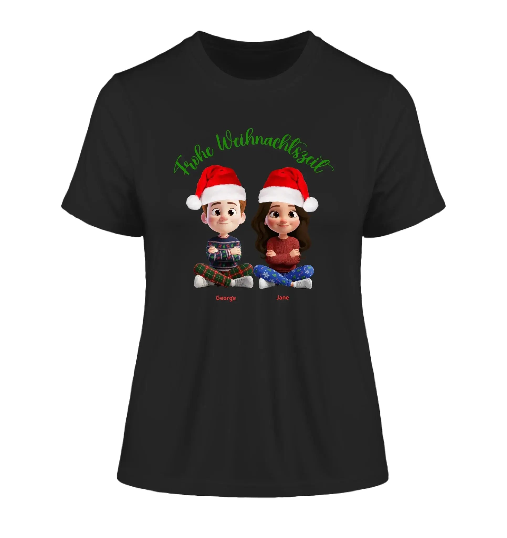 Paar-Design: Weihnachtspaar • 5 Motive mit Geschlechtswahl verfügbar (personalisierbare Figuren) - Damen T-Shirt