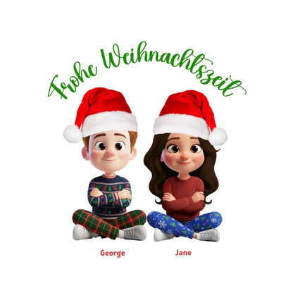 Paar-Design: Weihnachtspaar • 5 Motive mit Geschlechtswahl verfügbar (personalisierbare Figuren) - Sticker 20x20 cm