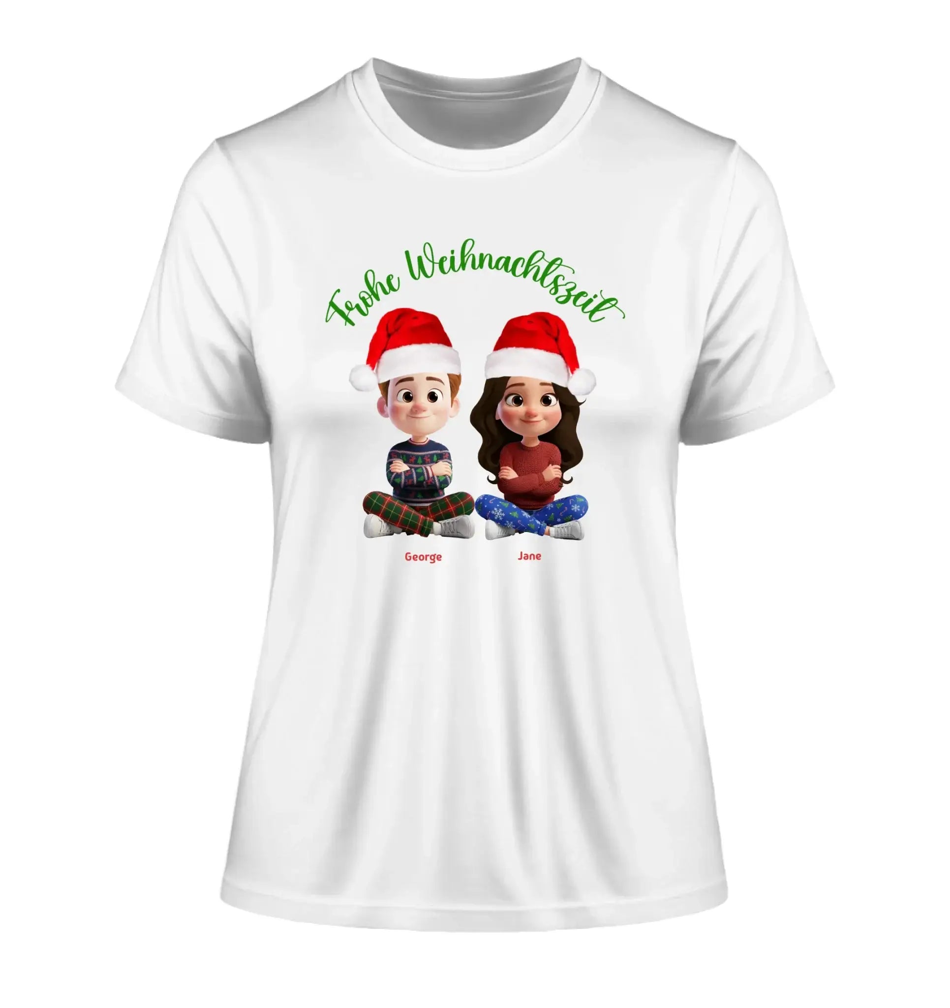Paar-Design: Weihnachtspaar • 5 Motive mit Geschlechtswahl verfügbar (personalisierbare Figuren) - Damen T-Shirt