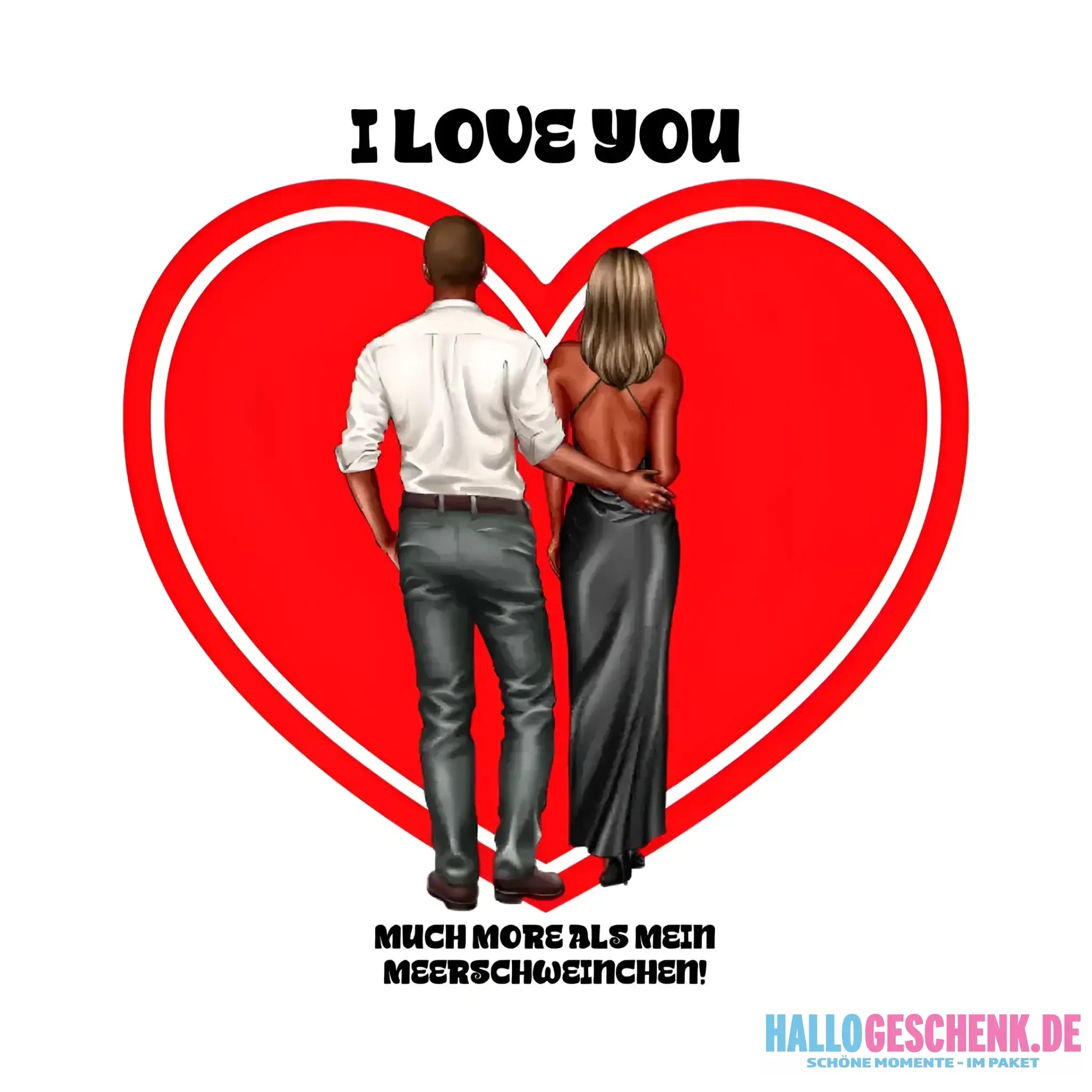 Paar Designer: Abendlook Couple - Aufkleber 20x20 cm (Sticker) - White / OneSize / ausgestanzter Sticker 20x20 cm