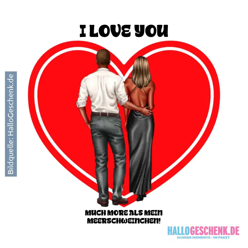 Paar Designer: Abendlook Couple - Aufkleber 20x20 cm (Sticker) - White / OneSize / ausgestanzter Sticker 20x20 cm