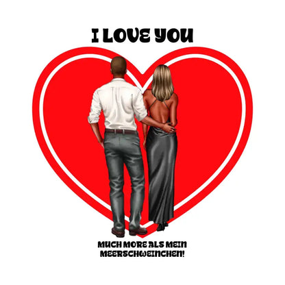 Paar Designer: Abendlook Couple - Aufkleber 20x20 cm (Sticker) - White / OneSize / ausgestanzter Sticker 20x20 cm