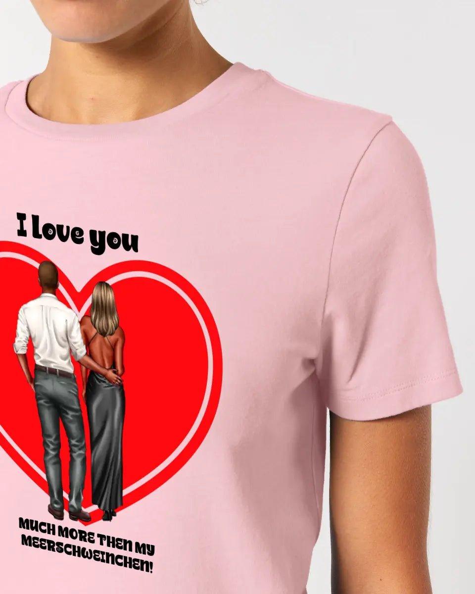 Paar Designer: Abendlook Couple - Ladies Premium T - Shirt XS - 2XL aus Bio - Baumwolle für Damen - HalloGeschenk.de #geschenkideen# #personalisiert# #geschenk#