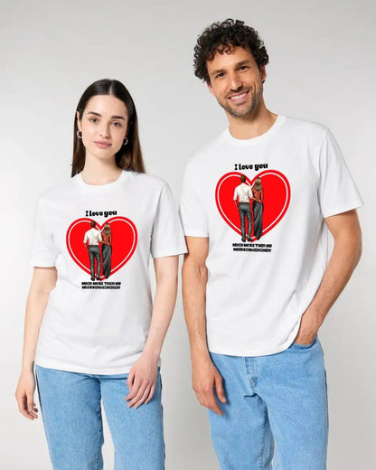 Paar Designer: Abendlook Couple (personalisierbar) - Unisex Premium T - Shirt XS - 5XL aus Bio - Baumwolle für Damen & Herren - HalloGeschenk.de #geschenkideen# #personalisiert# #geschenk#