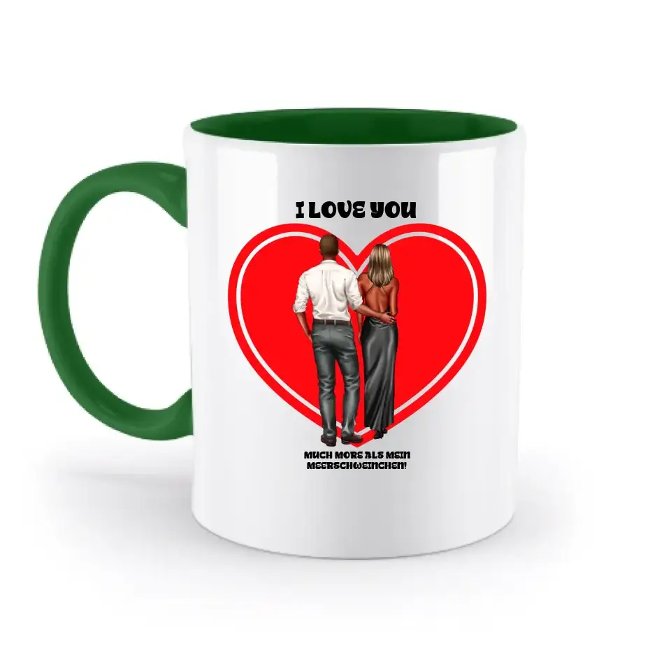 Paar Designer: Abendlook Couple - zweifarbige Tasse