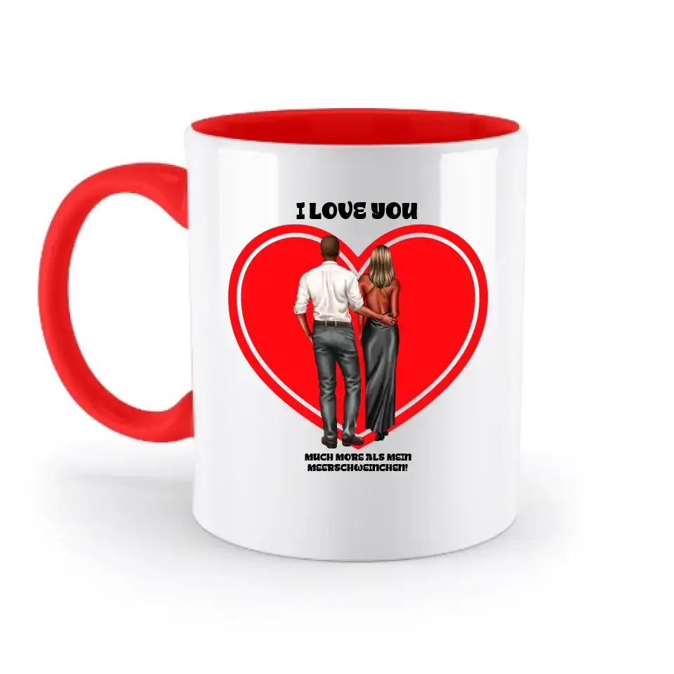 Paar Designer: Abendlook Couple - zweifarbige Tasse